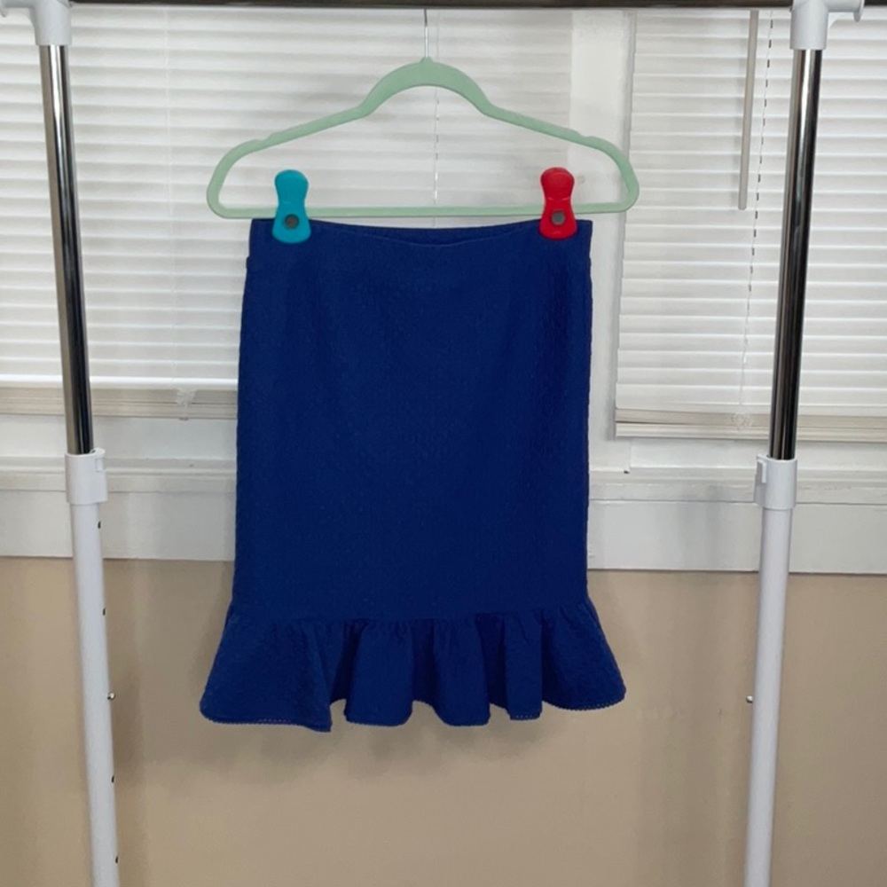Blue Ruffle Hem Skirt - Picture 4 of 10